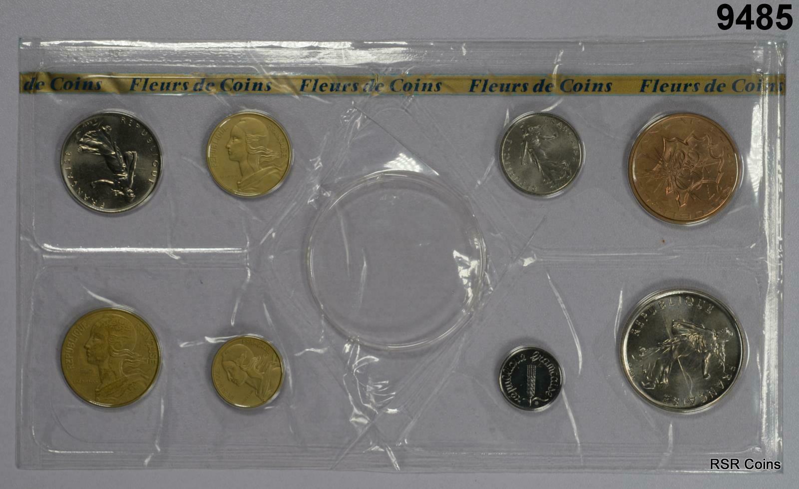 1976 FRANCE 8 COINS FLEURS DE COINS MONNAIE DE PARIS NO SILVER 50 FRANC #9485