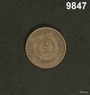 1865 2 CENT PIECE VG #9847