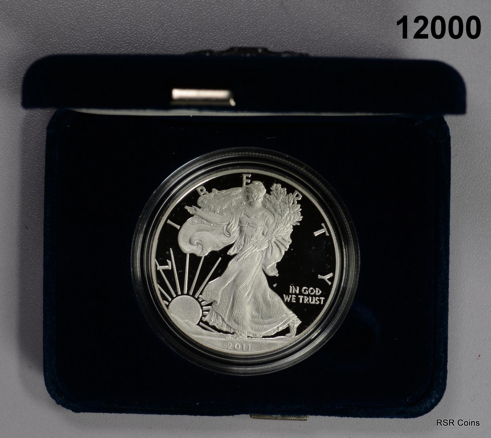 2011 W PROOF SILVER EAGLE MINT BOX & COA GEM!! #12000