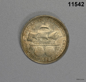 1893 COLUMBIAN EXPO COMMEMORATIVE HALF DOLLAR BU! #11542
