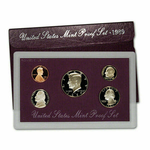 1989 US Mint 5 Coin Proof Set as Issued MINT PACKAGING!