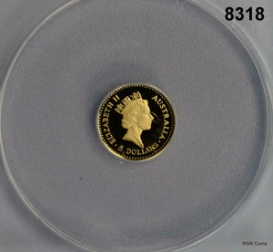 1989 P GOLD AUSTRALIA NUGGET $5 1/20TH OZ ANACS CERTIFIED PF69 DCAM #8318