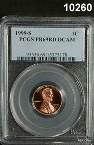 1999 S - 2008 S LNCOLN CENT 10 COIN SET PCGS CERTIFIED PR69 DCAM #10260-10269