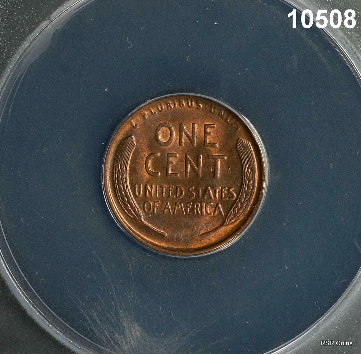 1917 LINCOLN CENT ANACS CERTIFIED MS65 RB GEM SURFACES! #10508