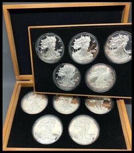Washington Mint GIANT AMERICAN EAGLES (10) 1/2 pound .999 fine silver medal Nice