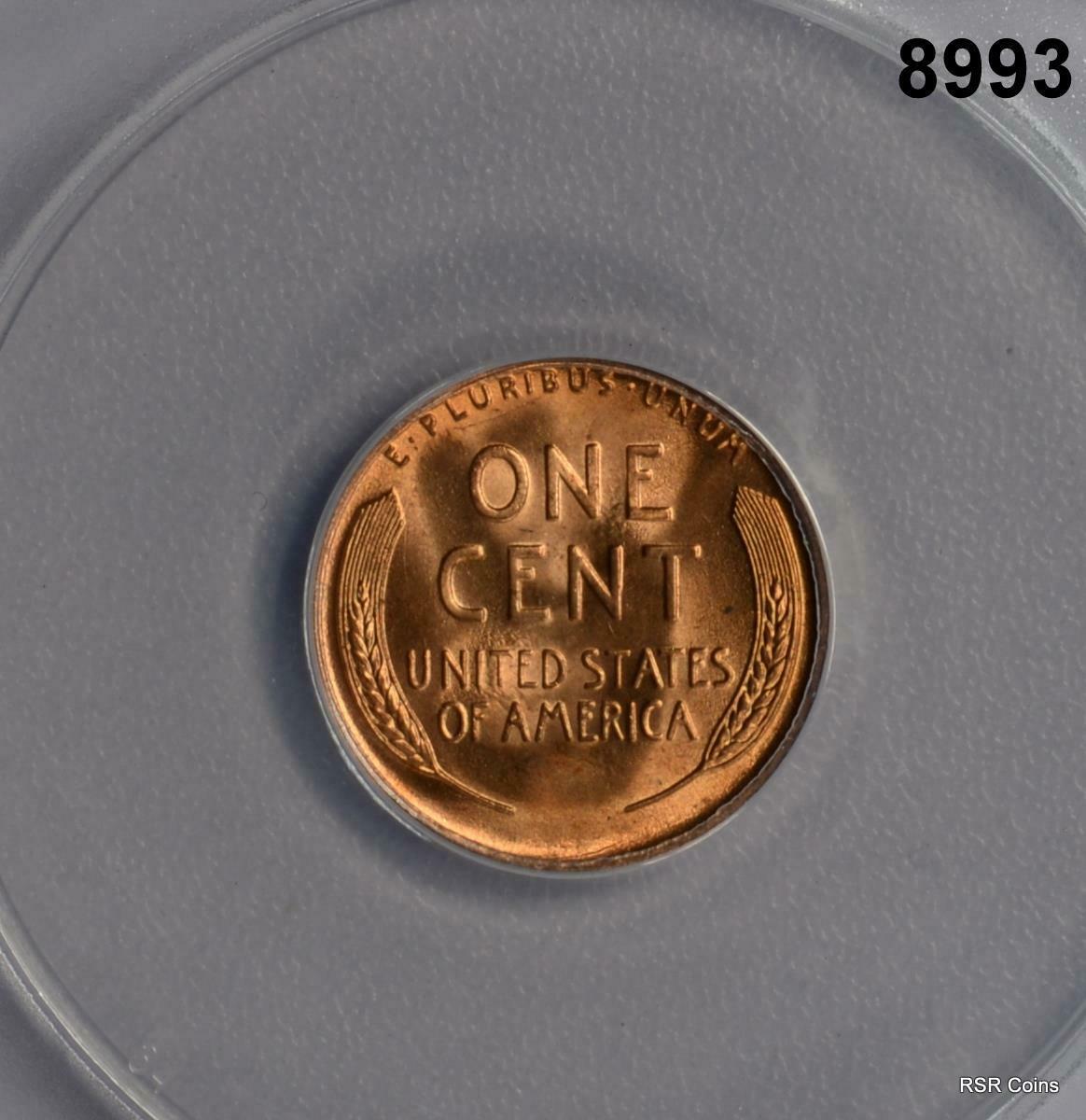 1936 LINCOLN CENT ANACS CERTIFIED MS66 RED! #8993
