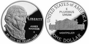 1993-S Bill Of Rights Proof Silver Dollar Commemorative  PROOF IN CAP. #19114