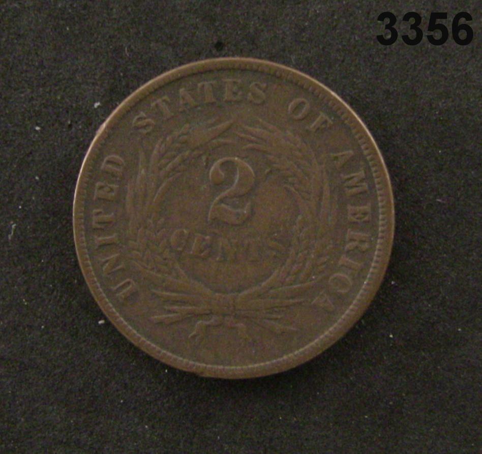 1867 TWO CENT F+! #3356