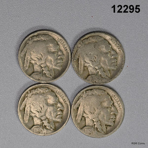 4  BUFFALO NICKELS: 1917 G, 1919 VG, 1918 G (2) NICE LOT #12295