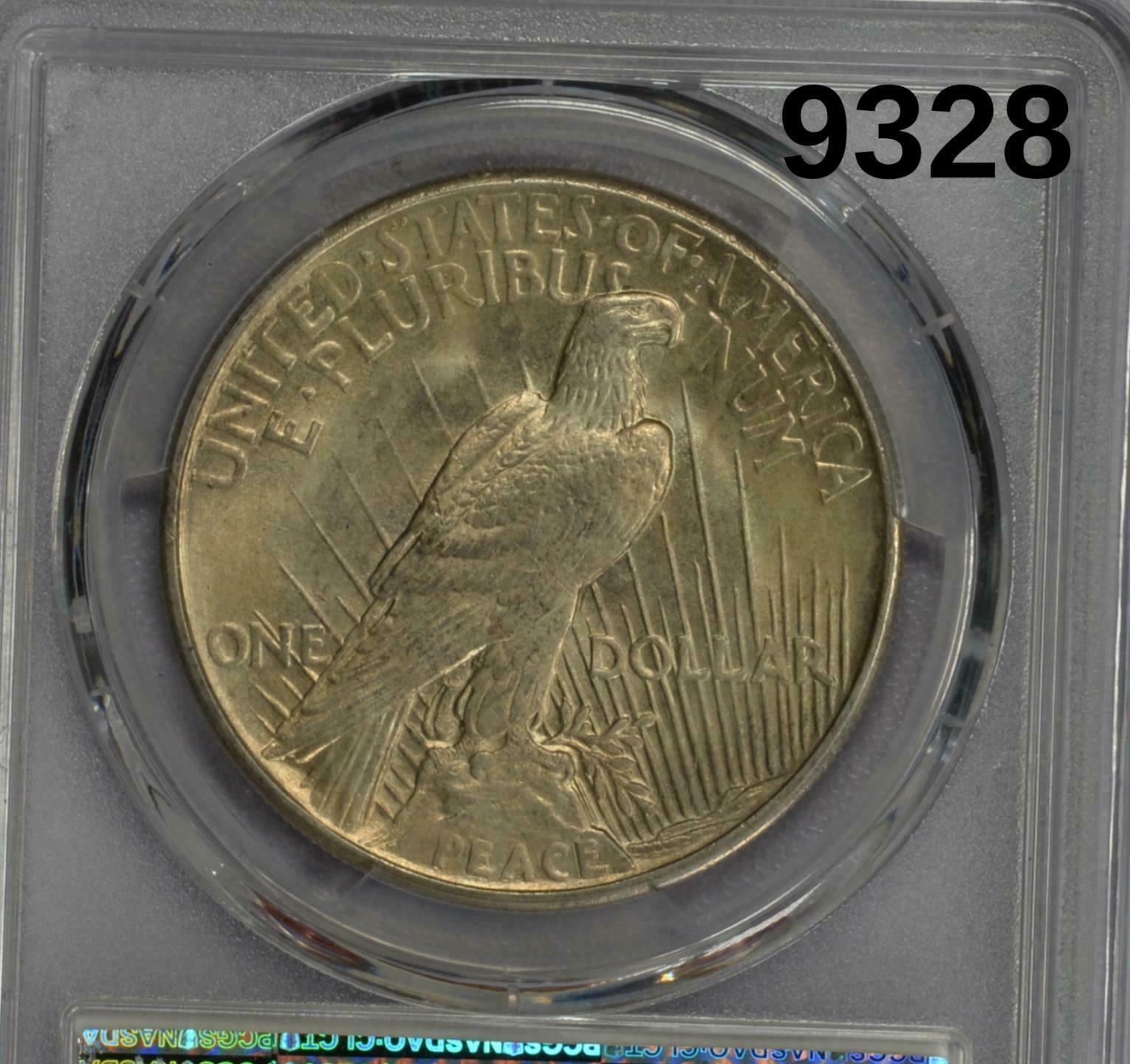 1921 PEACE SILVER DOLLAR PCGS CERTIFIED MS65 PALE GOLDEN WOW! #9328