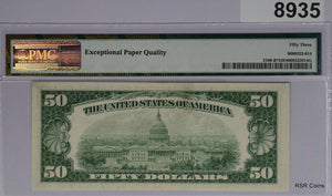 $50 1950 B FEDERAL RESERVE NOTE NY FR#2109-B* STAR PMG CERTIFIED 53 EPQ #8935
