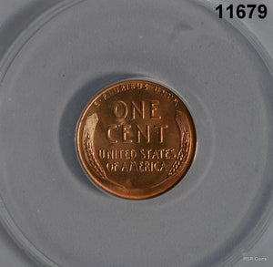 1954 S LINCOLN WHEAT CENT ANACS CERTIFIED MS65 RED FLASHY! #11679