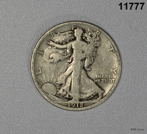 1918 D WALKING LIBERY HALF FINE!! #11777