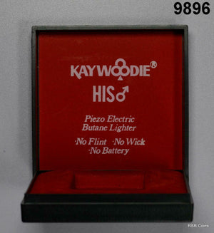 KAYWOODIE HIS ELECTRIC BUTANE LIGHTER NO FLINT, WICK, BATTERY! #9896
