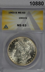 1903 MORGAN SILVER DOLLAR ANACS CERTIFIED MS63 FLASHY LOOKS BETTER! #10880