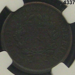 1807 HALF CENT NGC CERTIFIED FINE DETAILS CLEANED LARGE 7 VARIETY C-1 #4337