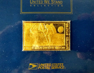 USPS United We Stand 24kt Gold Layered Silver Ingots (.999 SIL) 9 BARS MINT SEAL