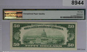 $50 1950 D FEDERAL RESERVE NOTE NEW YORK FR#2111-B PMG CERTIFIED 58 EPQ #8944