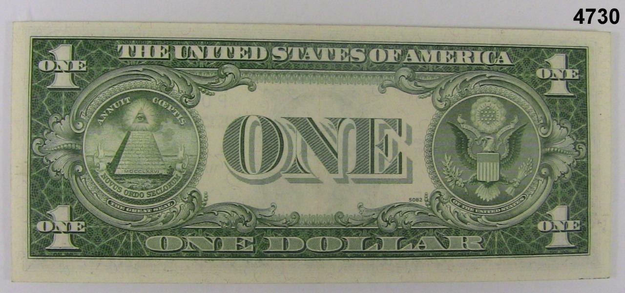 1935 D $1 SILVER CERTIFICATE NOTE NARROW VARIETY CRISP UNCIRCULATED #4730