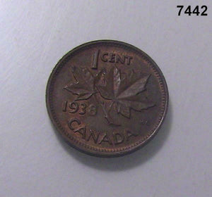 1938 CANADA CENT AU++! #7442