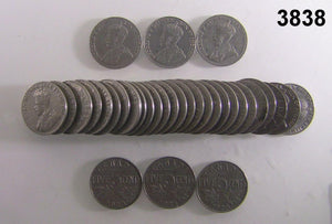 1928-1929 DATED CANADA 5 CENT LOT: 33 COINS FINE - XF+ #3838