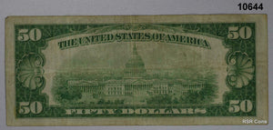 1934 $50 FEDERAL RESERVE NOTE NEW YORK #10644