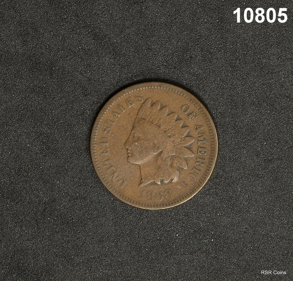 1868 INDIAN HEAD PENNY FINE #10805