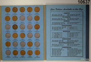 G-XF EARLY LINCOLN STARTER COLLECTOR 46 COIN SET AS SHOWN #10637