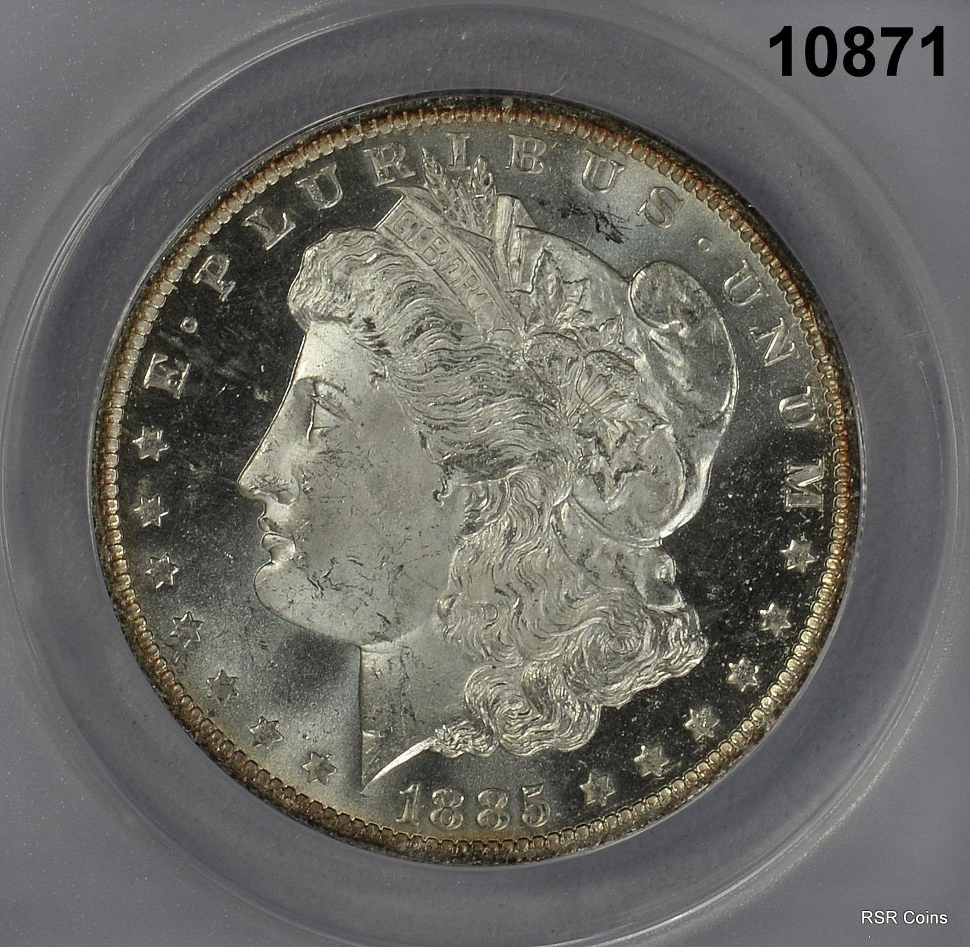 1885 O MORGAN SILVER DOLLAR ANACS CERTIFIED MS64 CAMEO PL ALMOST DMPL!! #10871