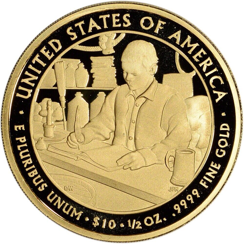 2010 W US First Spouse Gold 1/2 oz Proof $10 James Buchanan Liberty Coin Capsule