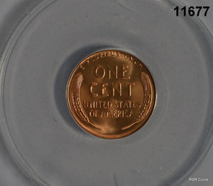 1942 D LINCOLN WHEAT CENT ANACS CERTIFIED MS66 RED FLASHY! #11677