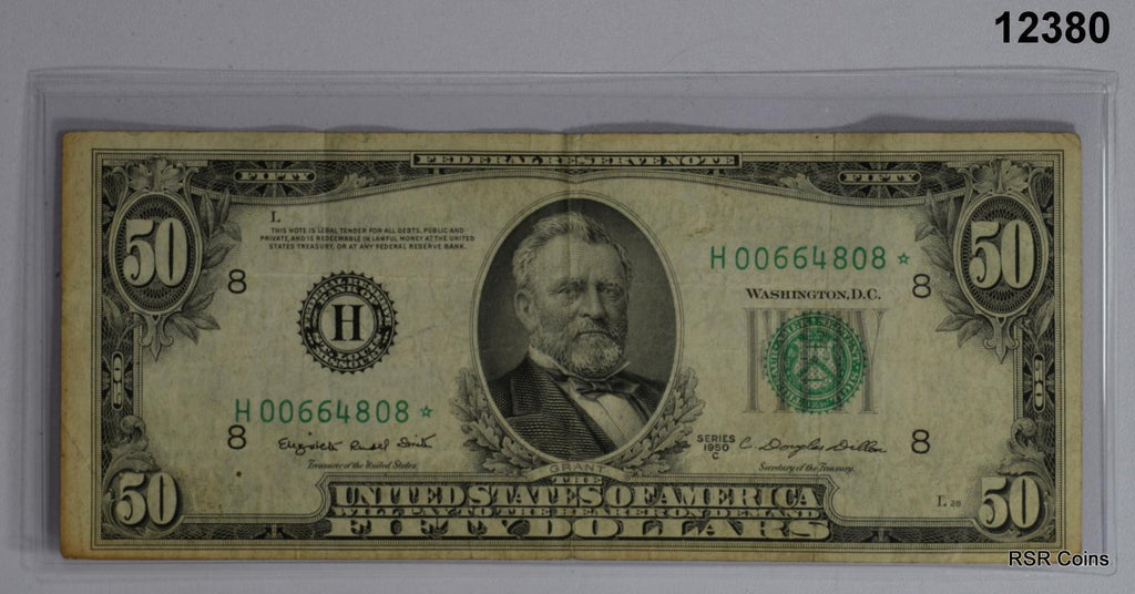 1950 C STAR * FEDERAL RESERVE NOTE VF #12380