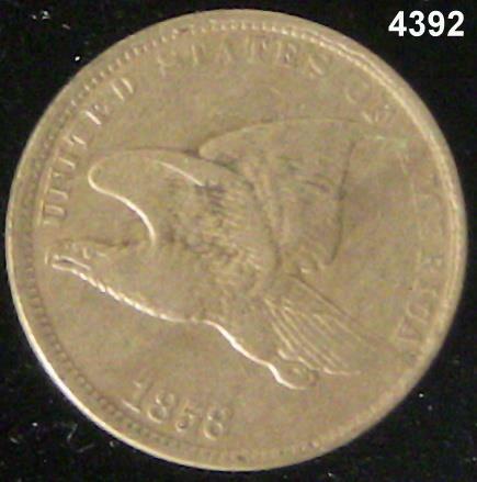 1858 FLYING EAGLE CENT XF SCARCE! #4392