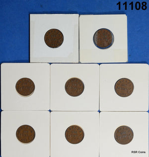 CANADA KING GEORGE V LOT 8 CENTS 1920,21,28,29,32,33,34,35 VF-AU! #11108