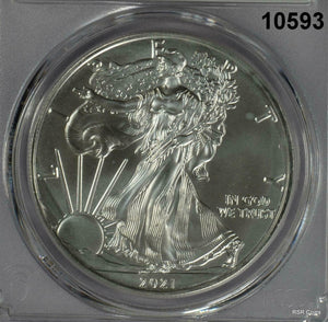 2021 P, S, & W SILVER EAGLE 3 COIN SET PCGS CERTIFIED ALL MS70 PERFECT! #10593