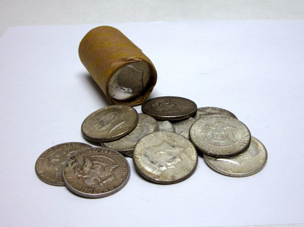 Roll Of 20 Circulated, Assorted 1964 Kennedy Half Dollars - 90% Silver DEL.