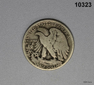 1918 S VG WALKING LIBERTY HALF! #10323