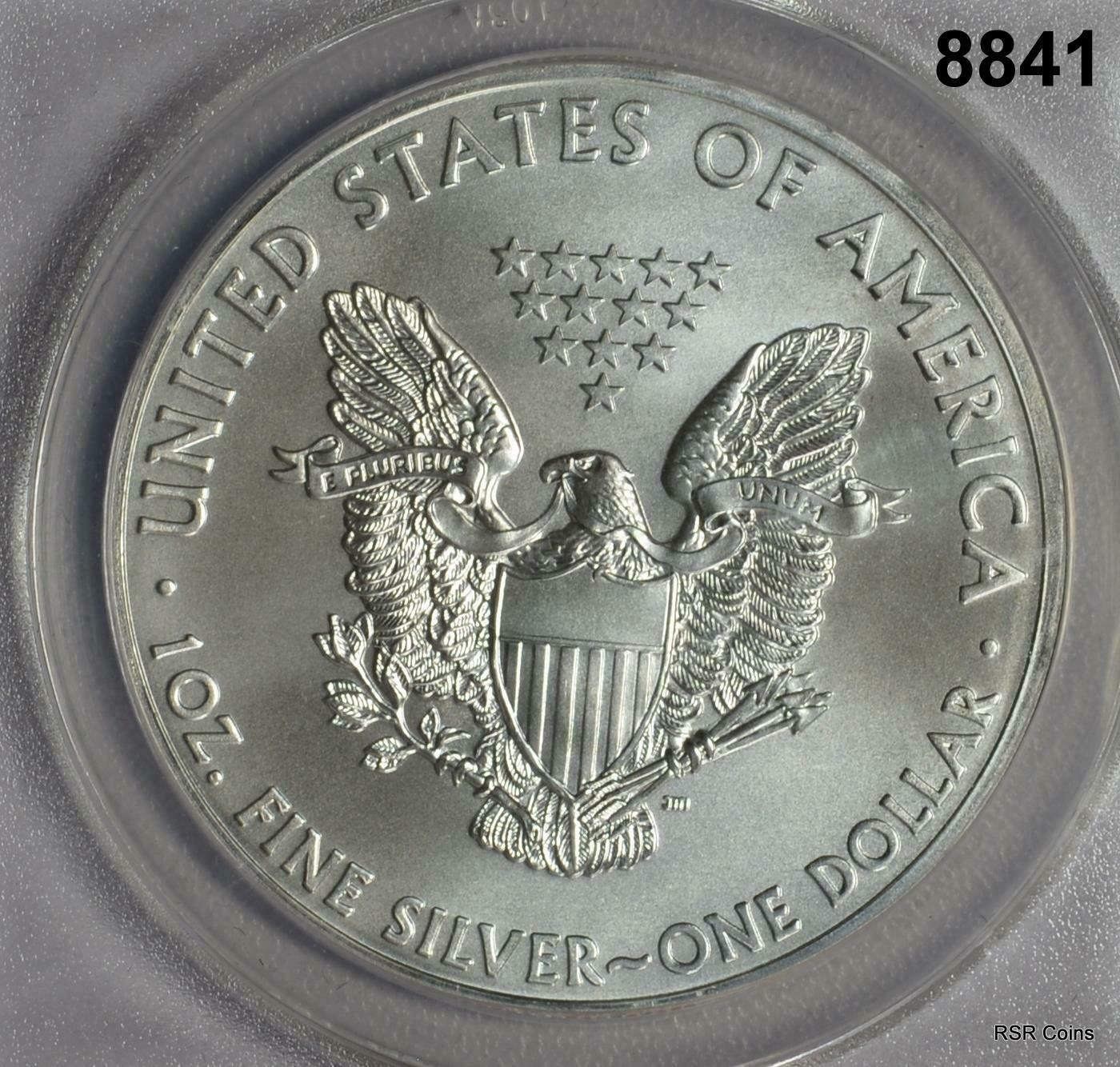 2010 & 2011 ANACS CERTIFIED SILVER EAGLE 2 COIN SET #8841
