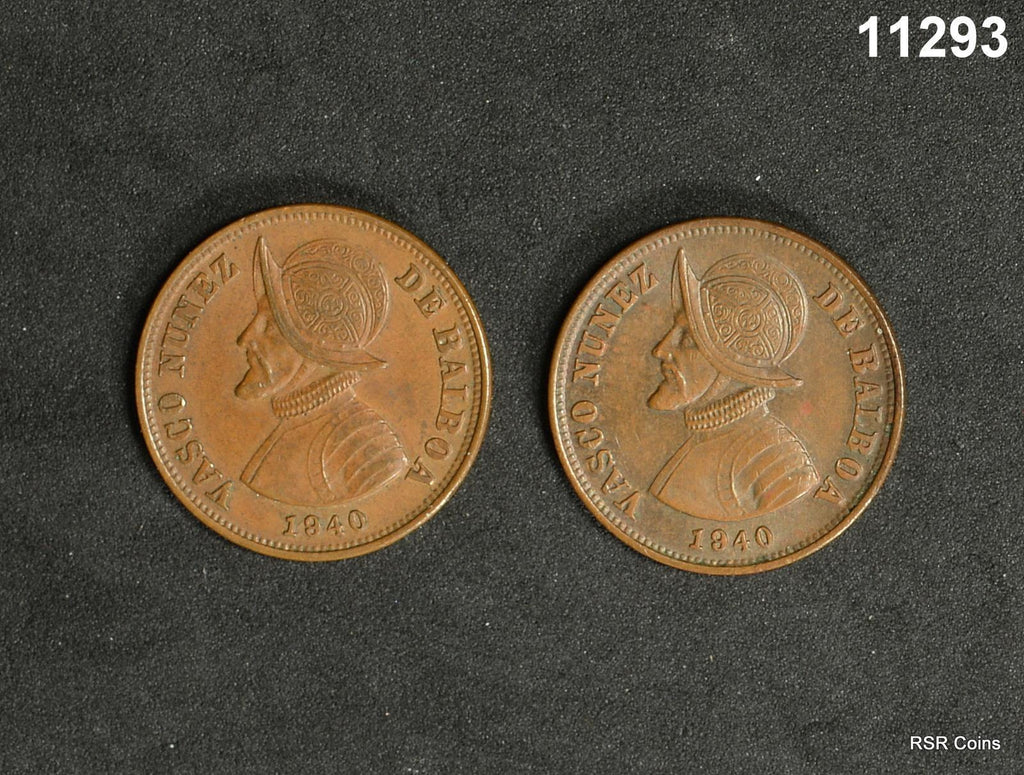1940 PANAMA UNO Y CUARTO CENTESIMOS 2 COIN UNCIRCULATED SET #11293
