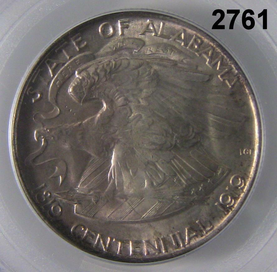 1921 ALABAMA COMMEMORATIVE HALF DOLLAR CERTIFIED PCGS MS 65 RARE NICE! #2761
