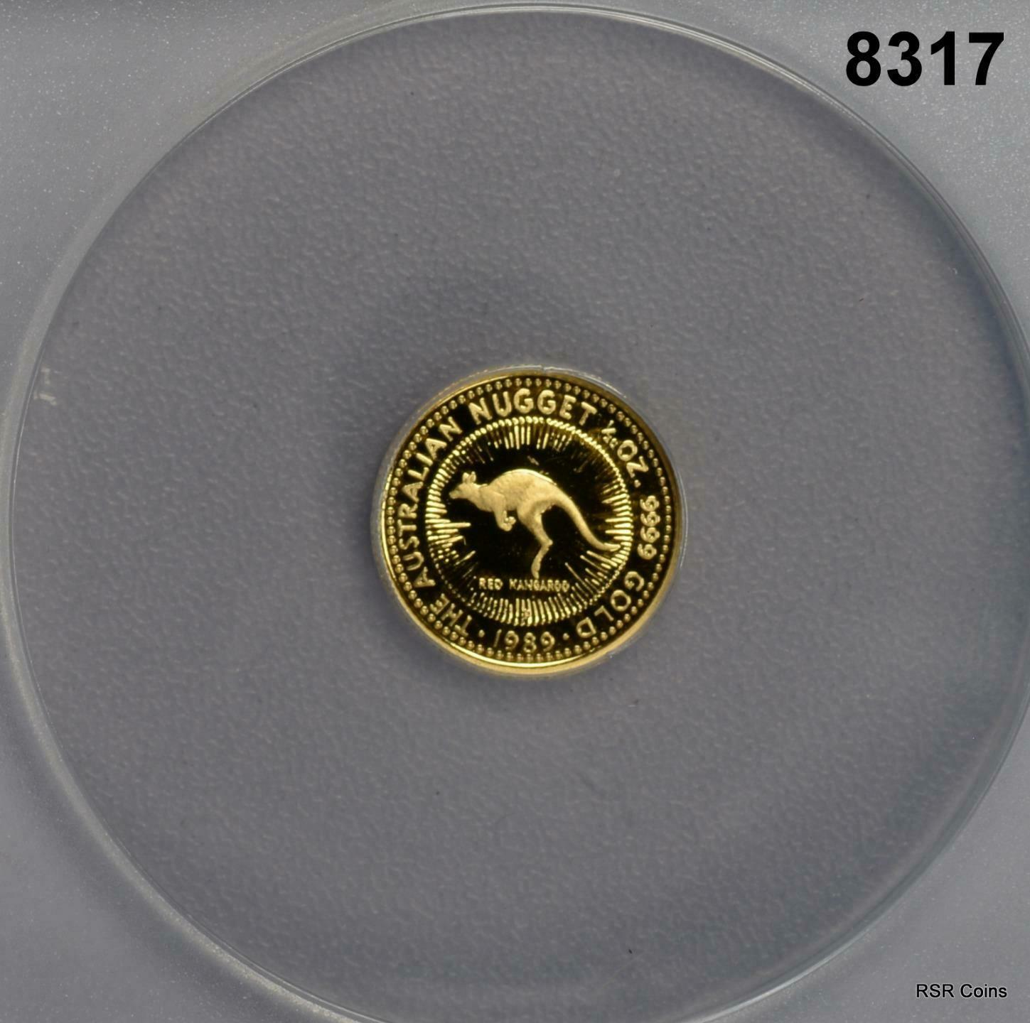 1989 P GOLD AUSTRALIA NUGGET $5 1/20TH OZ ANACS CERTIFIED PF69 DCAM #8317