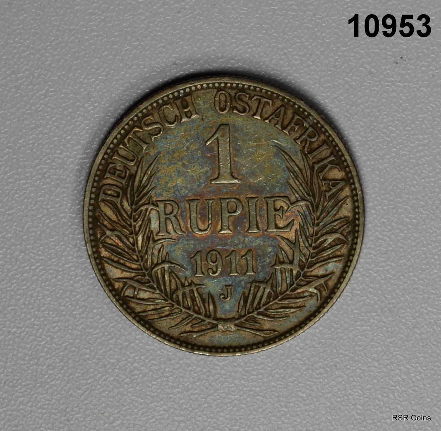 1911 J GERMAN RUPIE XF! #10953