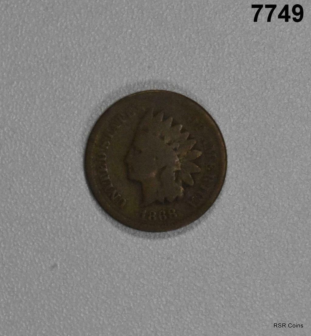 1868 INDIAN HEAD CENT VG! #7749