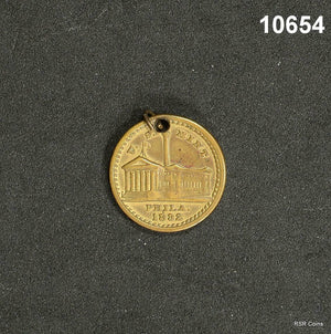 1882 US MINT GOLDEN BRASS RARE- LORD'S PRAYER REVERSE #10654
