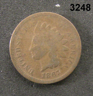 1867 INDIAN HEAD PENNY GOOD+! #3248