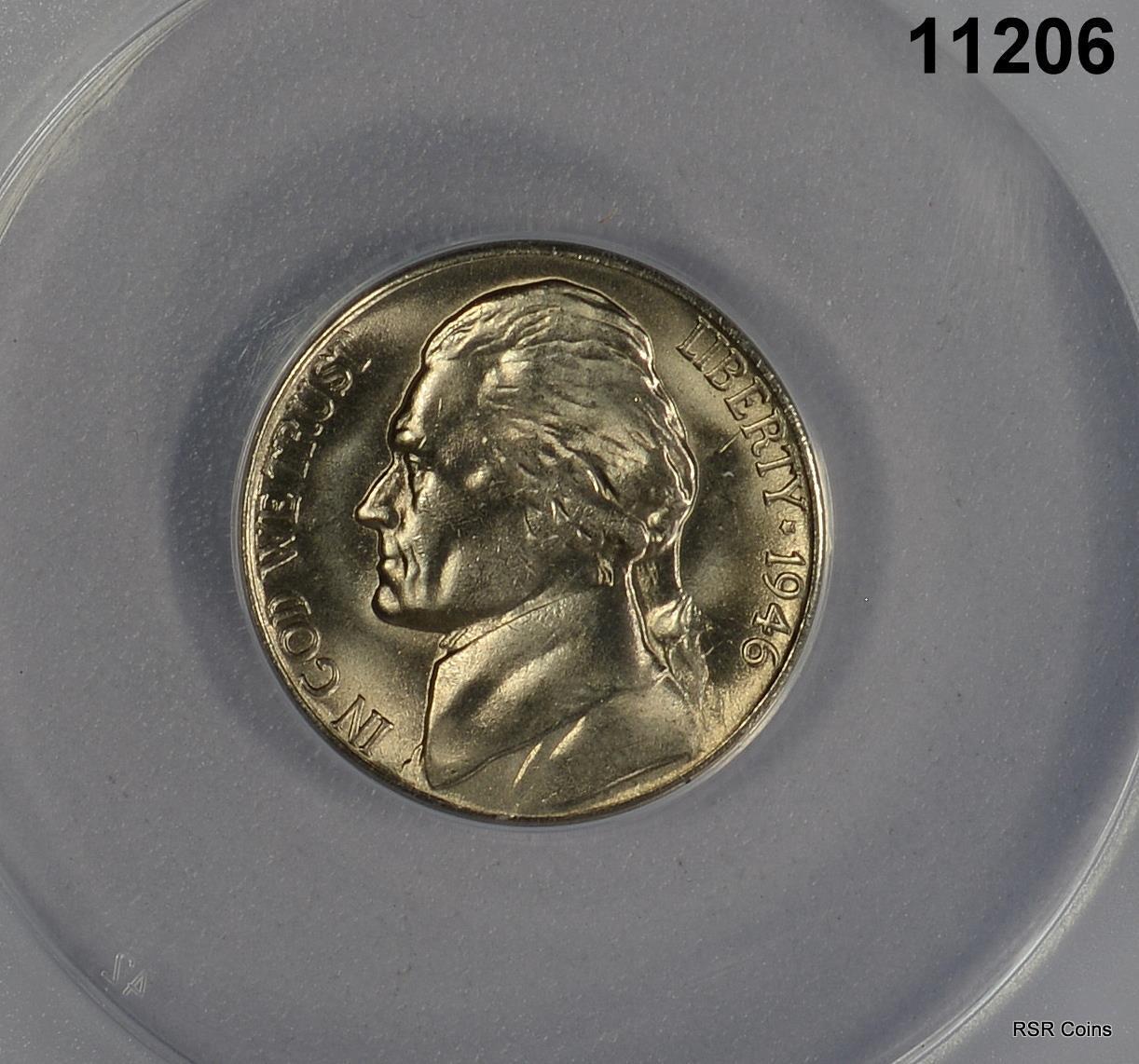 1946 S JEFFERSON NICKEL ANACS CERTIFIED MS66 FLASHY PL SURFACES! #11206