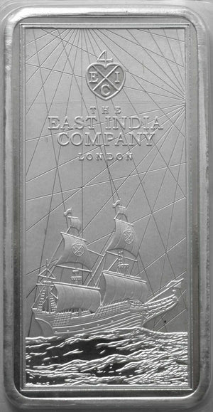 250 gr 2021 St. Helena £10 EAST INDIA COMPANY ship bar .999 silver sealed #9894