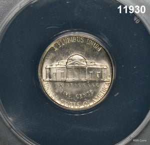 1946 S JEFFERSON NICKEL PL SURFACES ANACS CERTIFIED MS66 FLASHY! #11930
