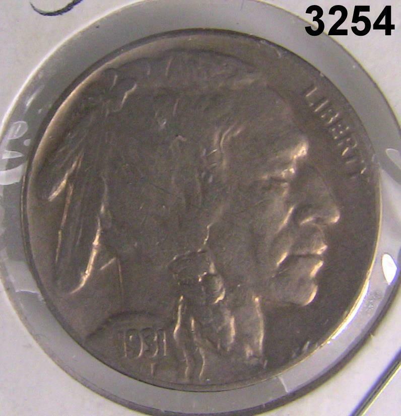 1931 S BUFFALO NICKEL XF #3254