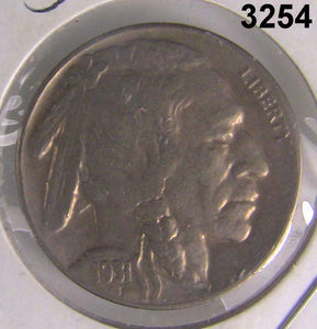 1931 S BUFFALO NICKEL XF #3254